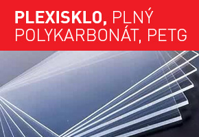 Plexisklo, plný polykarbonát, PETG